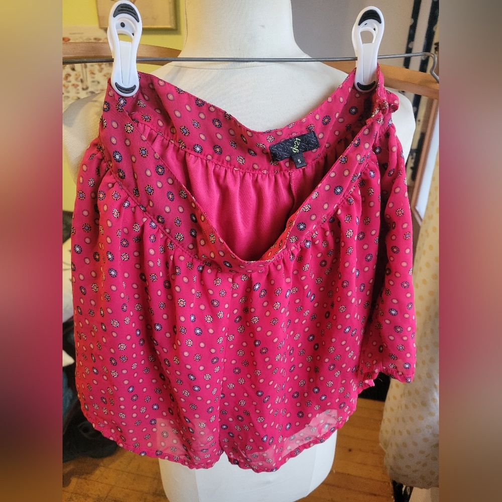 G:21 red floral mini skorts, xsmall